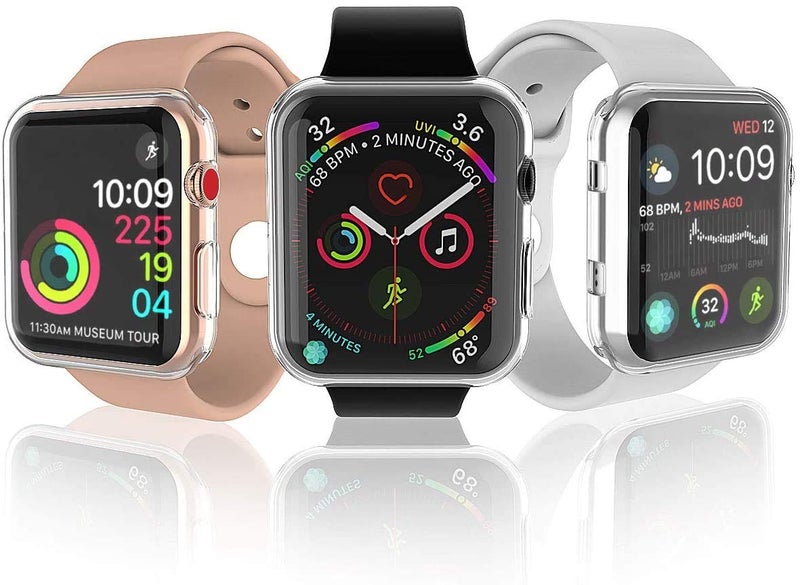 JULK [2-Pack] Julk 42mm Case for Apple Watch Series 3 Series 2 Screen Protector, Overall Protective Case TPU HD Ultra-Thin Cover for iWatch, 2 Transparent - Image 3